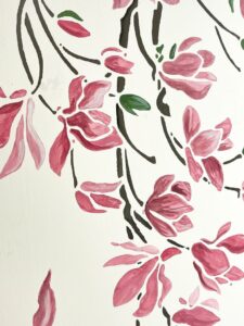 Stencil pittorico - Ramo di magnolia
